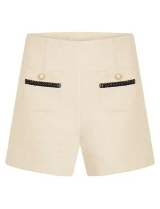 SHAKER - Short droit en tweed | Blanc