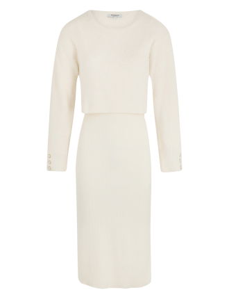 RMONA - Robe midi col rond | Beige