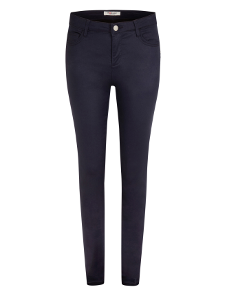 PFRASHI - Pantalon skinny enduit en coton mélangé | Bleu