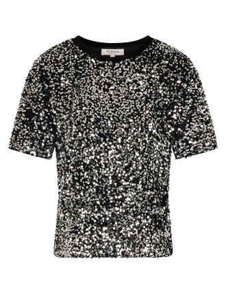 DYNE - Tee-shirt manches courtes à sequins | Noir