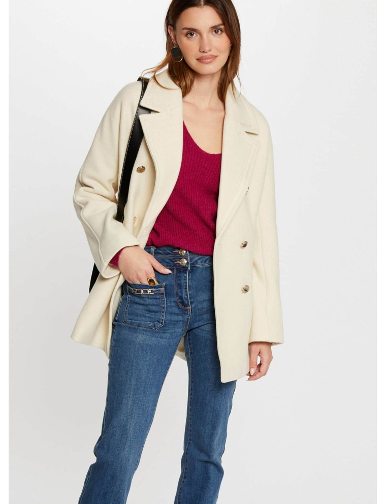 GAM - Manteau mi-long boutonné | Beige