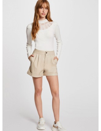 SHILOM - Short taille haute | Beige